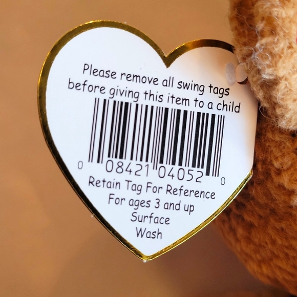 Curly Beanie Baby Retired Bear NWT Rare Edition with Multiple Tag Errors - Picture 6 of 8